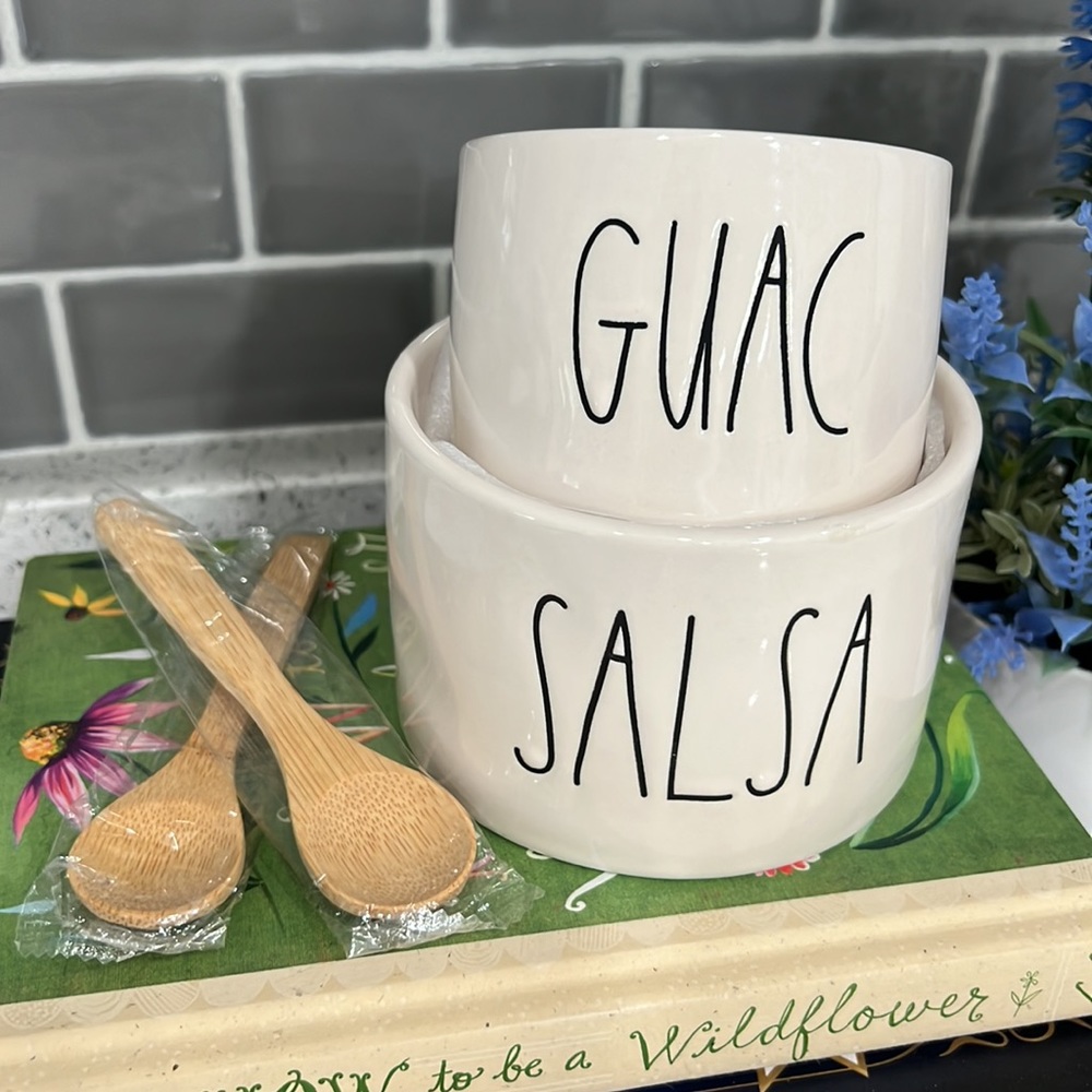 New Rae Dunn GUAC and SALSA Bowl Set